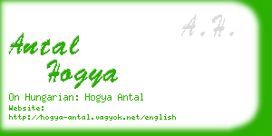 antal hogya business card